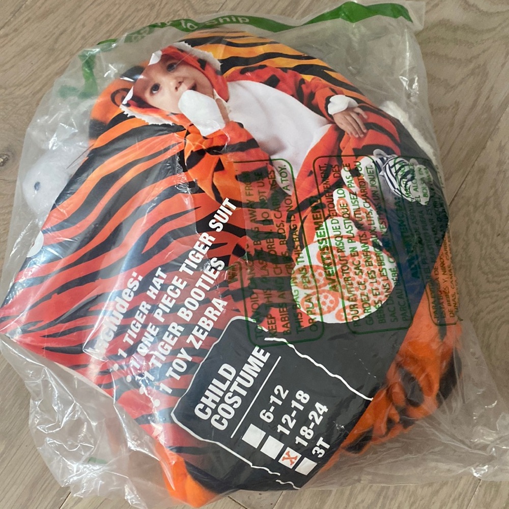 Tiger Halloween costume for toddler